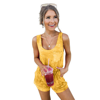 Combinaison short skinny à dégradé de couleurs pour femme