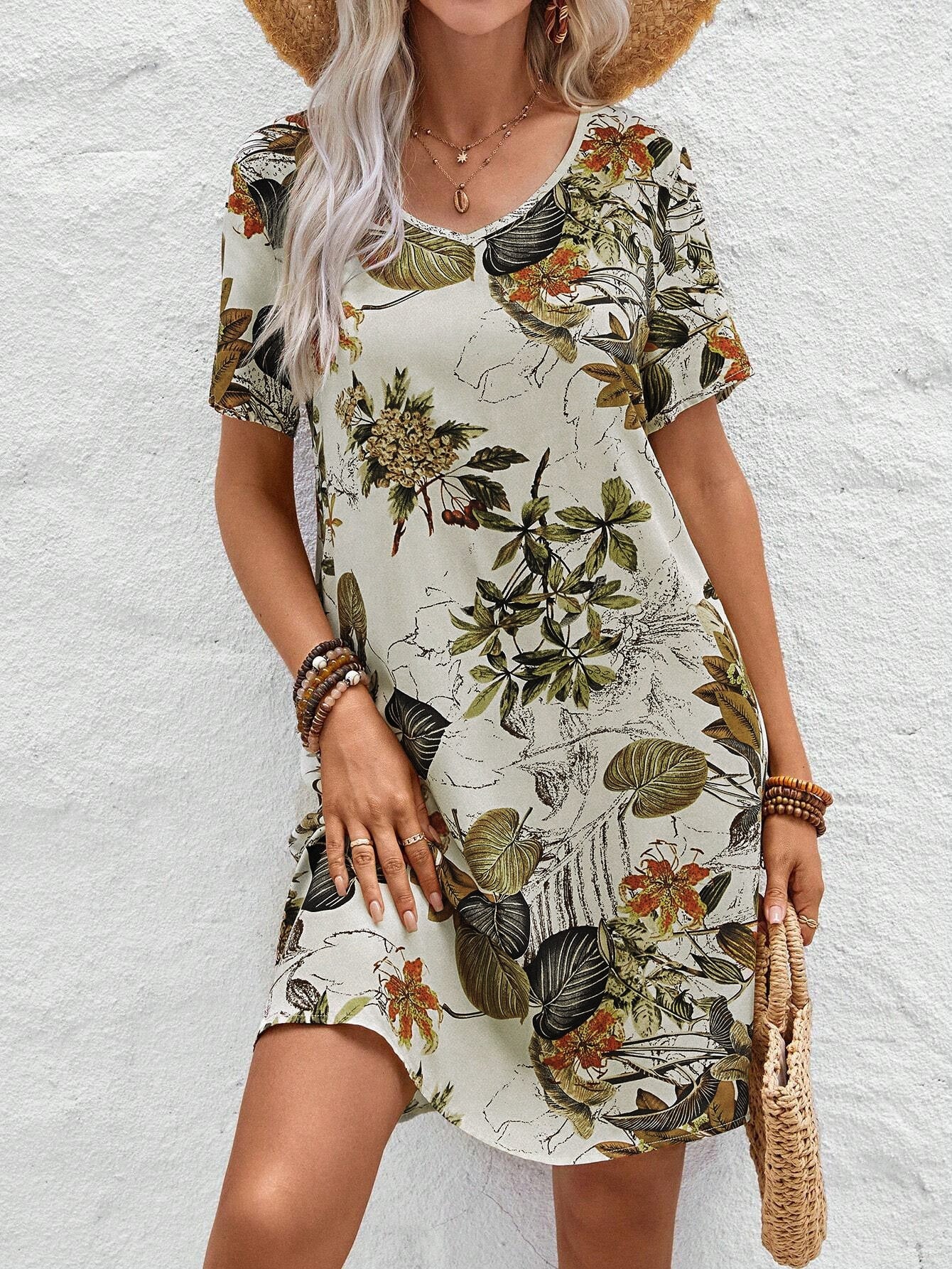 Printed Elegant Style Slimming Temperament Commute Women