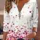Digital Printing Love Round Neck Zipper T-shirt