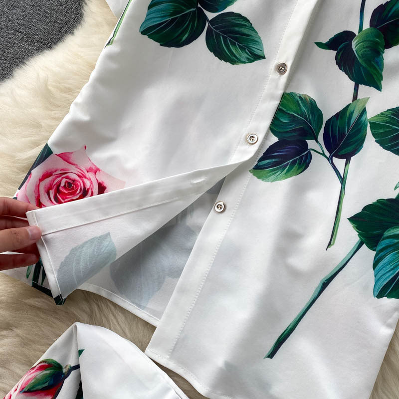 Ensemble deux pièces tendance avec pantalon large taille haute et pantalon large