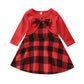 Robe à carreaux rouge pour fille, nouvelle fête de Noël