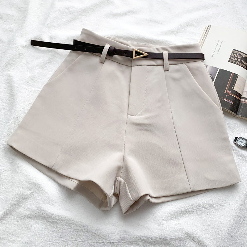 Short de costume slim taille haute polyvalent et tendance