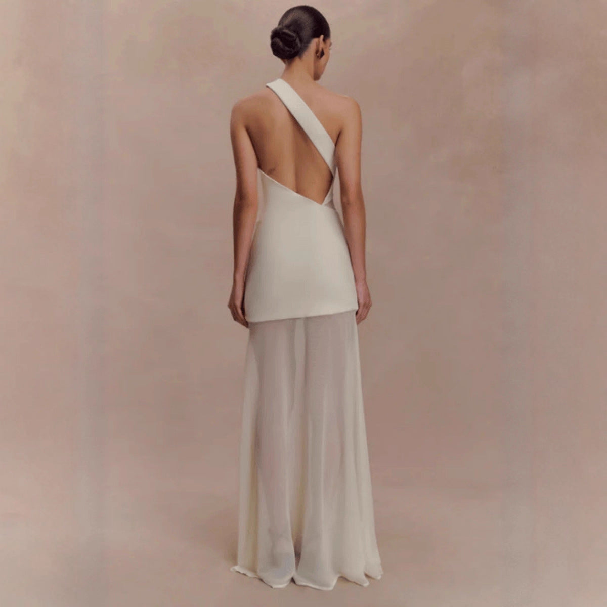 Chiffon Sleeveless Slim-fit Elegant Evening Gown