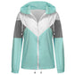 New Stitching Hooded Long-sleeved Women's Windbreaker