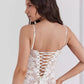 Women's Casual White Strapless Strapless Suspender Dress