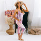 Tie-dye Printed Suspender Jumpsuit At Home Halter Suit