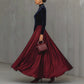 Womens Velvet Patchwork Color-Block Turtleneck Gown