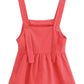 Summer Women's New Red Sleeveless Top And Trousers Two-piece Set