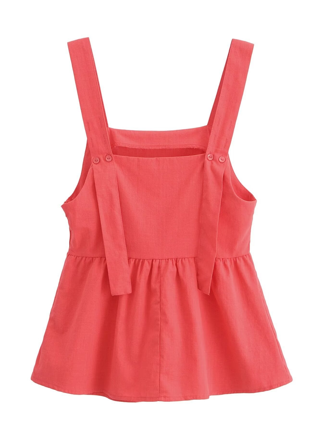 Summer Women's New Red Sleeveless Top And Trousers Two-piece Set
