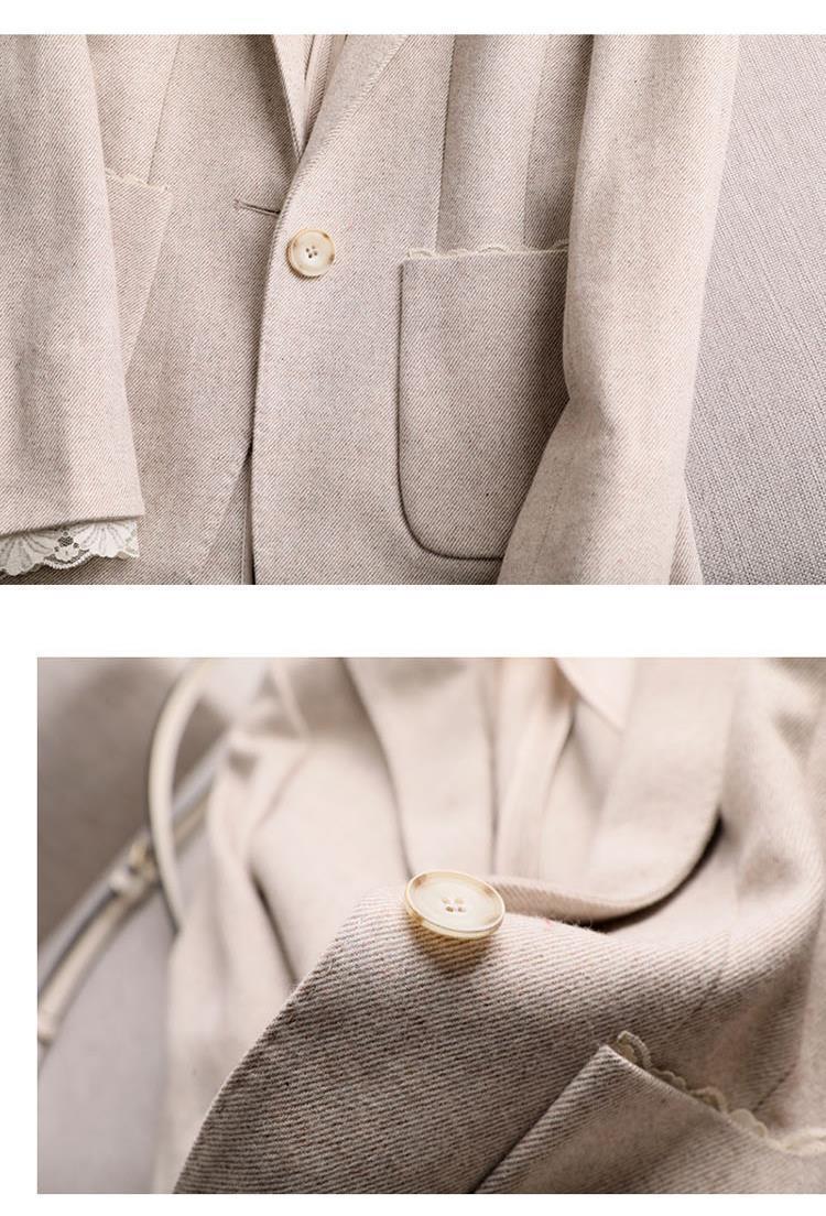 New Autumn Slim-fit Waist-cut One-button Suit