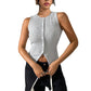 Slim-fit Stretch Cardigan Top Buttons