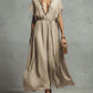 Loose-fit V-neck Casual Chic Womens Dress