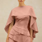 Irregular Design Backless Lace-Up Camisole Cloak Two-Piece Set