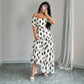 Womens Summer Printed Bandage Sexy A-Line Off-Shoulder Tube Dress