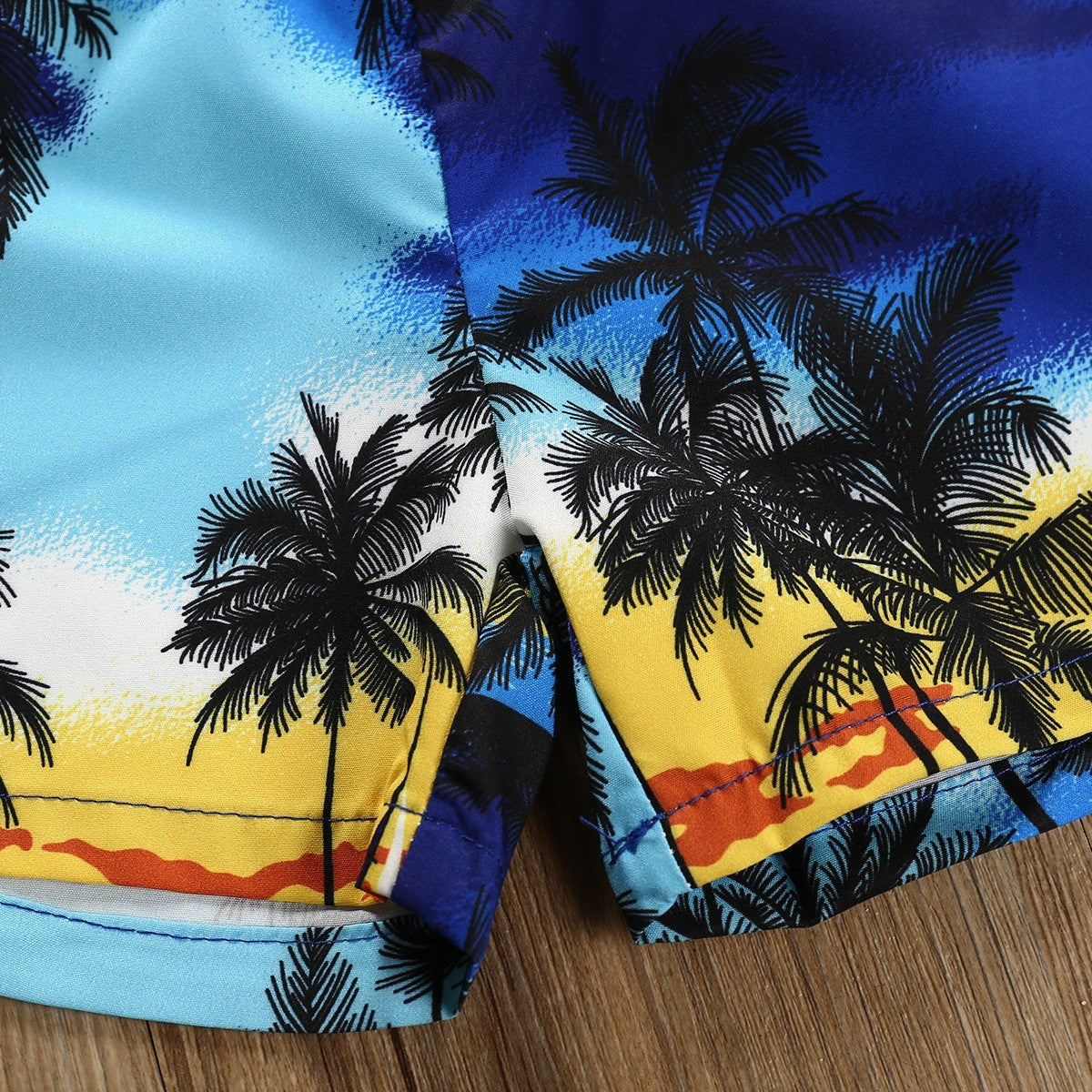 Ensemble chemise à manches courtes imprimé noix de coco pour garçon