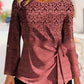 Women's Clothing Round Neck Tied Top