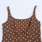 Summer Retro Waist-controlled Polka Dot Midi Skirt Sling Dress