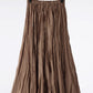 Solid Color Embroidered Long-sleeved Top Handmade Pleated Two-piece Overskirt Suit