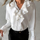 Women's V-neck Solid Color Shirt