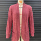 Autumn Solid Color Sunken Stripe Brushed Stitching Long Sleeve Cardigan Jacket