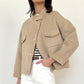 Stand Collar Design Women Loose Autumn And Winter Woolen Coat