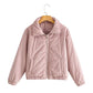 Manteau matelassé en velours côtelé et coton pour loisirs urbains et mode urbaine