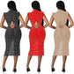 Fashion Mesh See-through Rhinestone Hollow Split Dress Women's Clothing