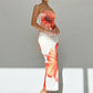 Sexy Slim Fit Printed Tube Top Bodycon Sheath Dress