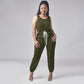 European And American Waist Drawstring Jumpsuit Trousers Fashion Casual Exercise