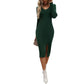 Women's Slim-fit Cardigan Wool Dress