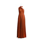 More Than Multiple Wear Rope Cross Backless Bandage One-piece Dress Long And Short