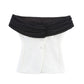 Summer Stitching Corset Top Stitching Waist Pants Suit