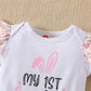 Children's Easter Short Sleeved Kazakhstan Suspender Skirt Knee Pad Suit