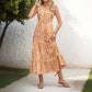 Mid-length Fashion Sleeveless V-neck Abstract Pattern Printed Dress