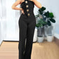 Women's Stitching Asymmetric Hem Jumpsuit