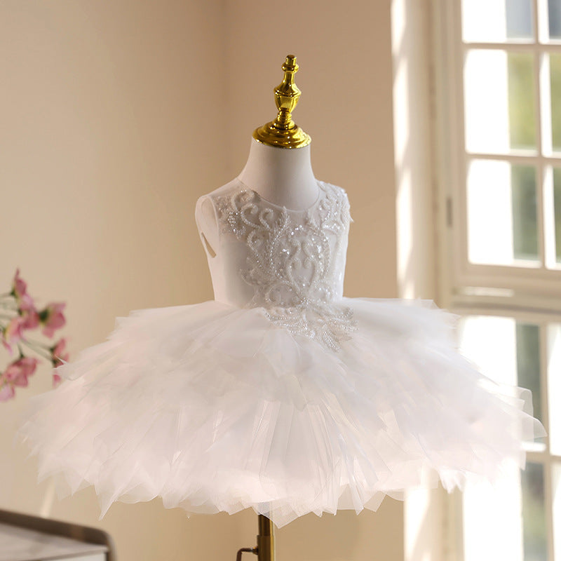Flower Girl Wedding Girl Puffy Wedding Dress High Sense