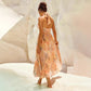 Women's Holiday-style Sleeveless Printed Backless Dress