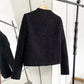 Classic Style French Style Temperament Thin Type With Button Design Short Top