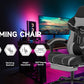 Gaming Chair, Computer Chair Ergonomic Chair With Footrest Office Chair Ergonomic Computer Chair With Lumbar Backrest Blackgray