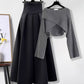 Salt-style Outfit French Pear-shaped High-end Knit Top For A Slimming Effect