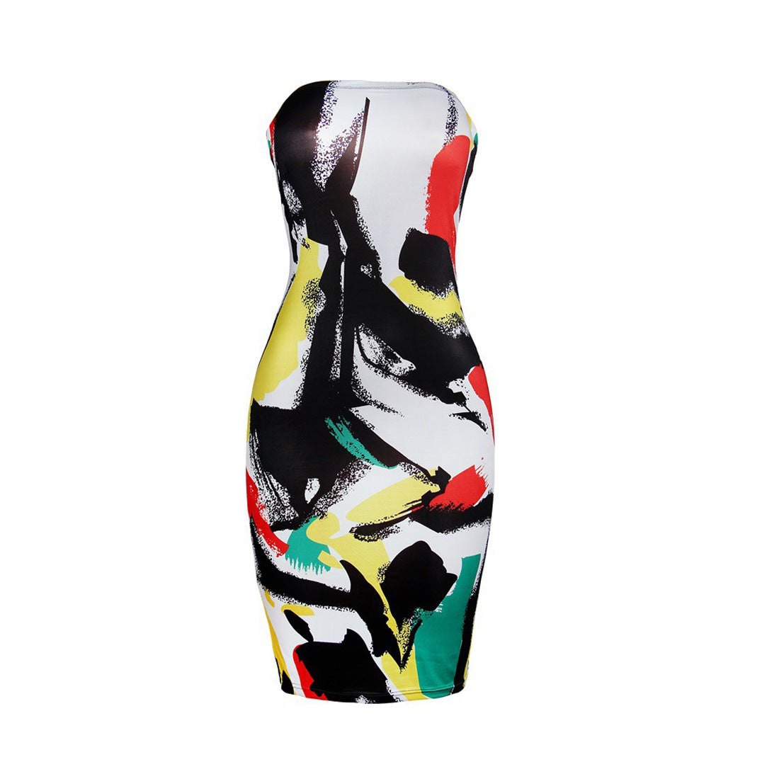 Ladies' One-line Neck Strapless Hip-wrap Nightclub