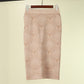 Vintage Knitting Skirt Hip-wrapped Straight Skirt Wool Knitting