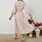 Simple Elegant Long Sleeve Solid Color Dress