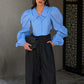 Women's Versatile Leisure Puff Sleeve Shirt