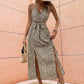 Women's Summer Dress Printed Sling Casual Vacation Style Long Dress