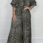Women's Fashion Leopard Print Casual Jumpsuit