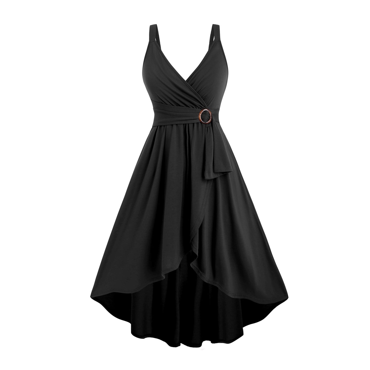 V-neck Strap Waist-tight Temperament Dress