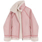 Women's Loose Faux Lamb Wool Motorcycle Jacket
