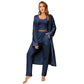 Half-velvet Pajama Three-piece Set Soft And Cozy Homewear