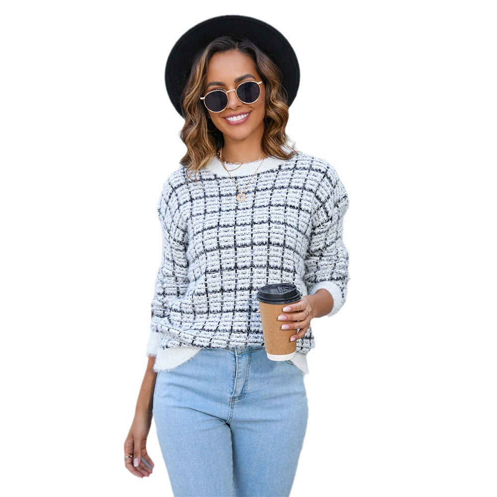 Women's Stitching Fashion Personality All-match Sweater